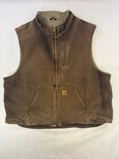 Carhartt Sherpa-Lined Vest Mens Size 2XL Dark Brown V33 DKB