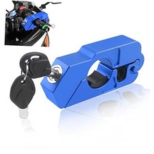 Motorcycle Grip Lock Handlebar Throttle Security Lock Anti-Theft Scooters Blue