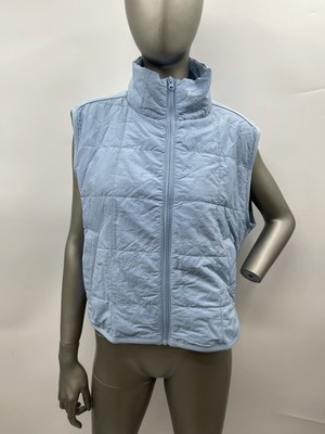 NWT Women s Thread & Supply Full Zip Puffer Vest Color Blue Size XS