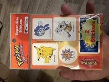 Pokemon Super Size Stickers Pack Artbox 1999 NEW Sealed Vintage Decal Nintendo