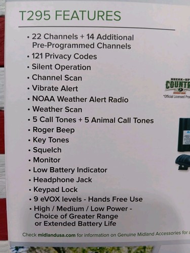 Radiotelefony dwukierunkowe Midland T295VP4 XTalker GMRS nowe zapieczętowane. - Zdjęcie 4 z 4