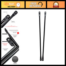 34 Garden Swing Replacement Bars - Matte Black Metal Rods for Hanging Seat 2PC