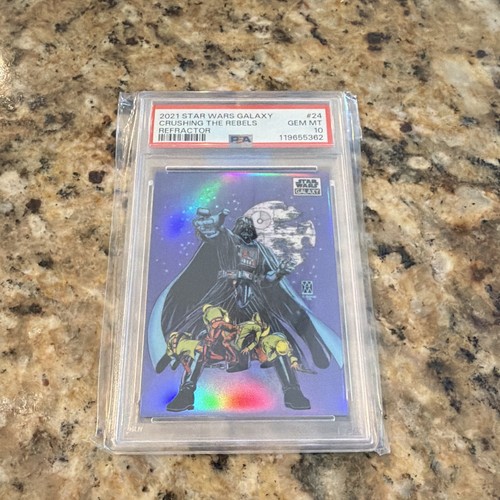 Topps 2021 Star Wars Galaxy #24 Crushing the Rebels Refractor PSA 10