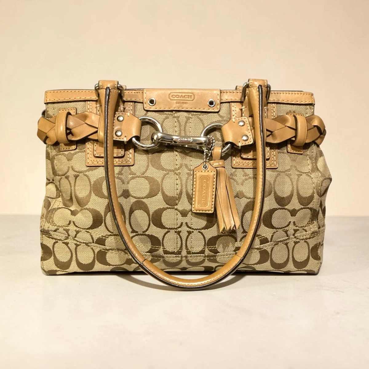 25+ Coach Hampton Satchel/Top Handle Bag Brown Bags & Handbags for