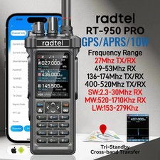 PRE PROGRAMMED Radtel BAJETON BJ9000 RT-950 PRO 27Mhz TX/RX AM/USB/LSB GPS/APRS