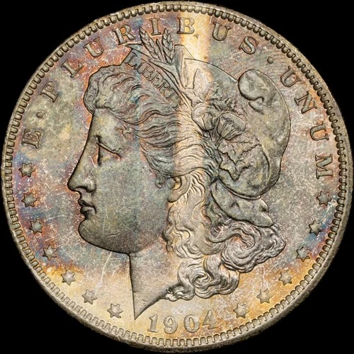 🔥1904-O PCGS MS65 Morgan Silver Dollar - Gorgeous Unique Rainbow Toner - PQ