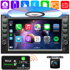 6.2" Double DIN Android Auto CD/DVD Player Car Stereo Radio Player Carplay AUX