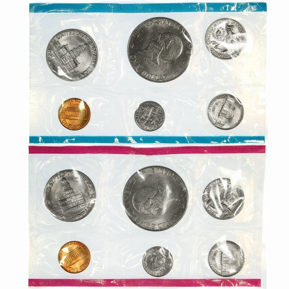 1975 Mint Set Original Envelope 12 BU US Coins BU - Image 3 of 4