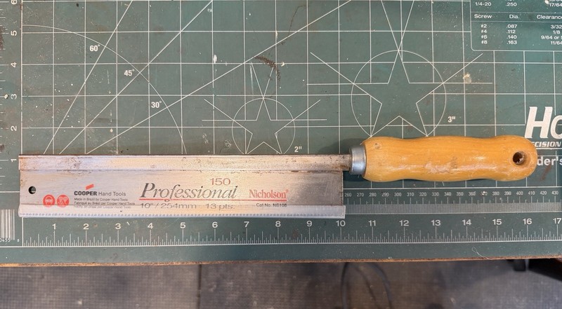 Nicholson 150 Professional Tenon Saw - Gents Style