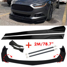Front Bumper Lip Spoiler Glossy Black Body Kit For Ford Fusion Focus Fiesta