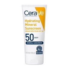 CeraVe Hydrating 100 Mineral Sunscreen for Body SPF 50 5 fl oz - Imperfect Cont