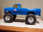 1970s Tonka Blue Dodge Tow Truck 24 Hour Service for Parts or Restore.