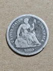 1860 Seated Liberty Silver Half Dime - Better Date ID 1