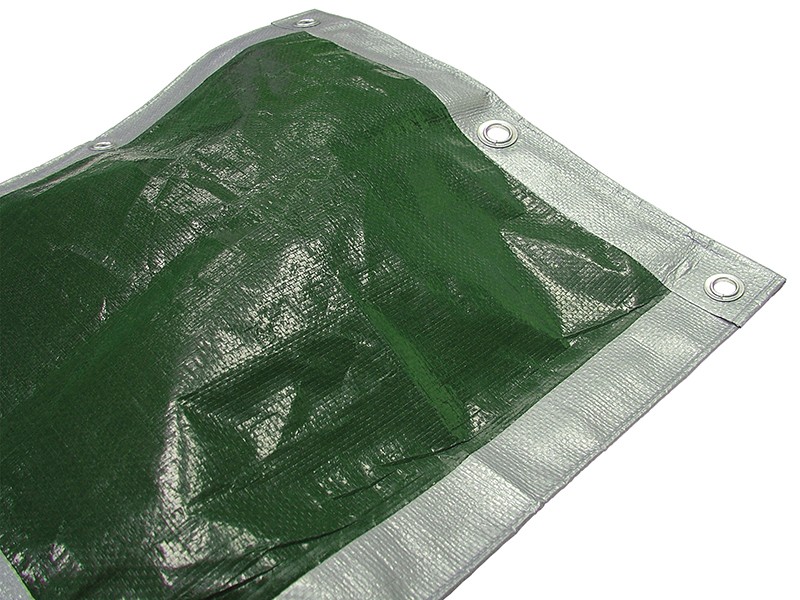 Faithfull Resistente Lona Verde/Plata 5.4 X 5.4m (5.5x5.5m) 140gsm Faita