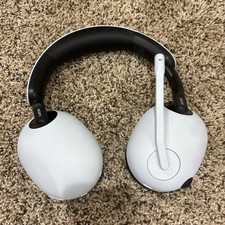 Sony White Headband Over-Ear Headphones with Boom Microphone