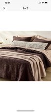 Full/ Queen Plus Heavyweight Linen Blend Quilt DarkFig - Casaluna  