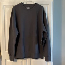 Mens Proluxe Fleece Pullover Sweatshirt Sz L 42/44 Dark Gray NWT