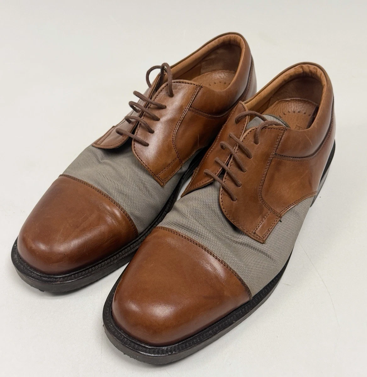 Oxford Brown Striped Dress Shoes for Men for sale | eBay display picture 1