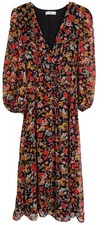 Mango Ladies Long Floral Lined Dress Ideal For Spring Size Eu S
