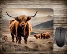 Highland Cows-Non Slip Neoprene Computer Mouse Pad-Desk Accessory