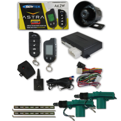 Scytek ASTRA A4.2W Car Alarm With Remote Start Plus Pair of 2-wire Door Actuator