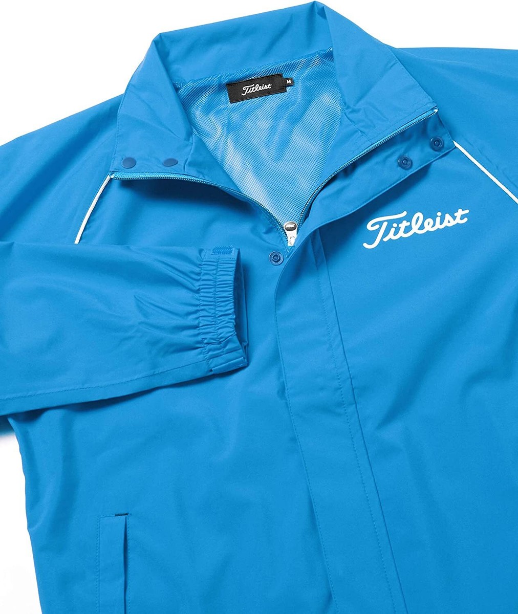 Titleist ネイビー フルジップジャケット Mサイズ ストレッチ ウォーターリぺレント ジャージジャケット(アウター