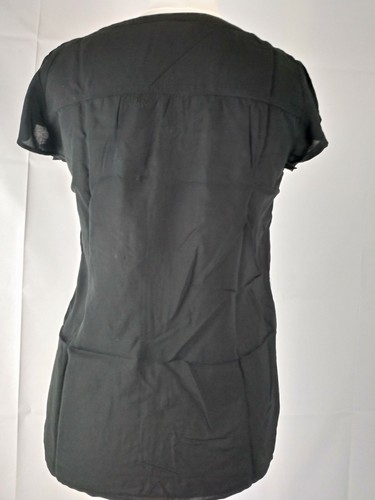 Yessica Ladies Black V Neck Cap Sleeve Blouse Shirt Top UK 22 NWOT - Picture 5 of 5