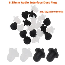 6.35mm Audio Jack Port Anti-Dust Silicone Stopper Plugs DVD Microphone Cover Cap
