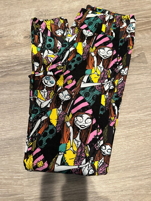 Lularoe Disney Nightmare Before Christmas Sally OS Legging NEW without tags