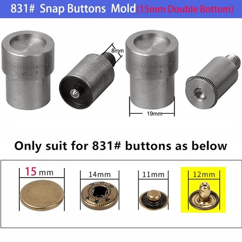 Aluminum Hand Punch Press Machine and Steel Dies for Snap Buttons Jeans Mold - Picture 11 of 57