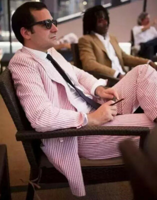 pink sear sucker suit