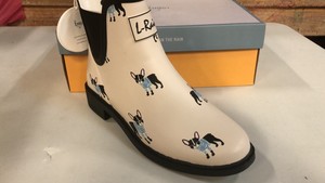 Impermeable Anti-deslizamiento Lluvia Zapatos Chelsea Botines Blanco Bulldog  Francés Talla 7 | eBay