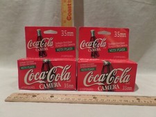 Vintage 1998Coca Cola Disposable Indoor/Outdoor 35mm Camera w/ flash Sealed box