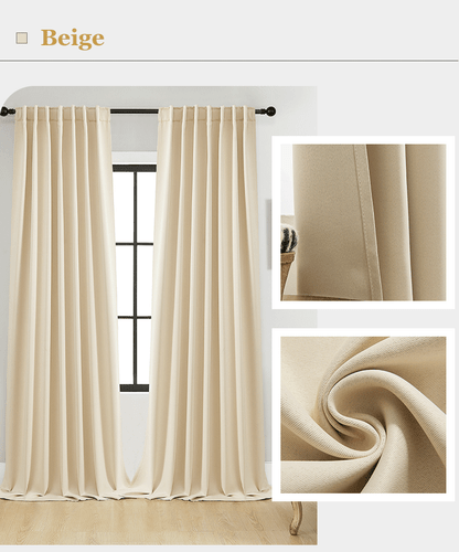 2X Blockout Curtains Blackout Window Curtains Draperies Pair Rod Pocket Bedroom - Picture 32 of 36