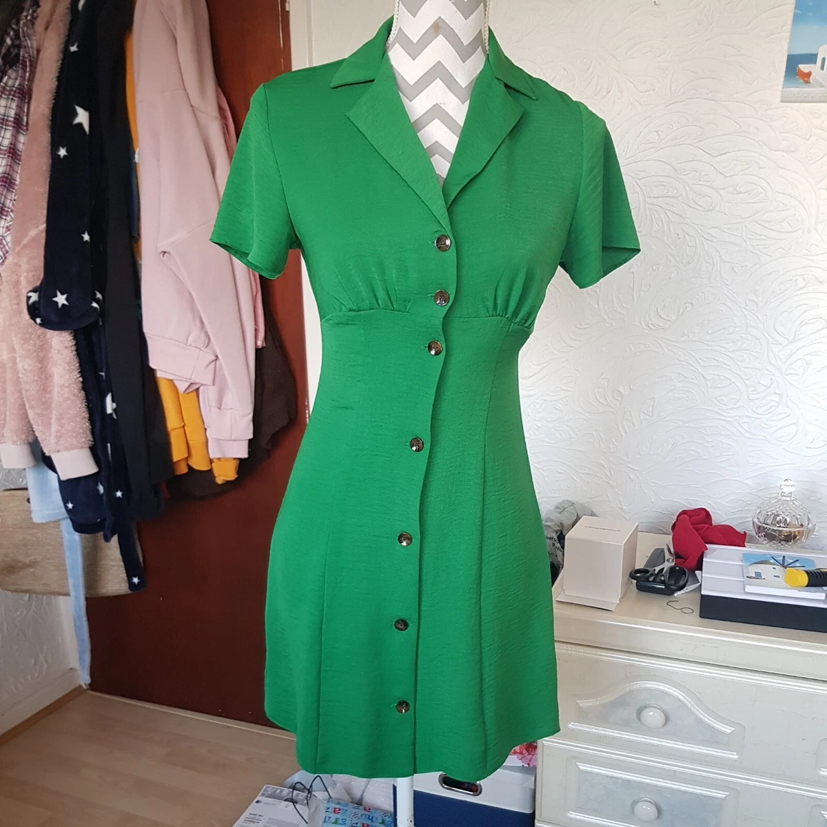 Primark green 2025 shirt dress