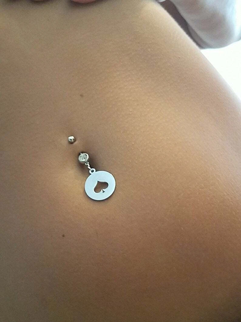 Navel Belly Ring - Stainless steel Slut, Hotwife, MFM, QofS, Hall Pass  options