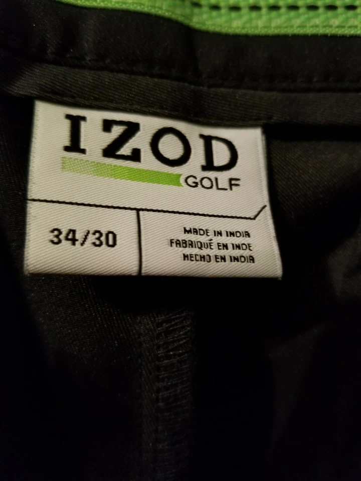 Pantalones de Golf Izod 34"X30" Bandera Americana Bordados Pantalones Azul Marino  Foto 4 de 4