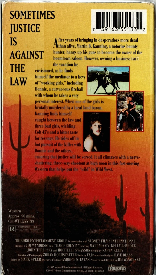 HARD BOUNTY Brand New VHS with Matt McCoy & Kelly LeBrock - Image 2 of 2