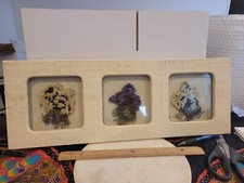 Vintage Wall Art Dried Flowers In A Beautiful Barnwood Frame Approx 20" W X 7" H