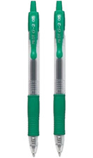 Pilot G2 Retractable Gel Pen 0.5mm X-Fine Green 2/Pk Refillable Office School