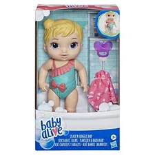 Baby Alive Splash ´N Snuggle Baby with Blonde Hair Doll for water Play