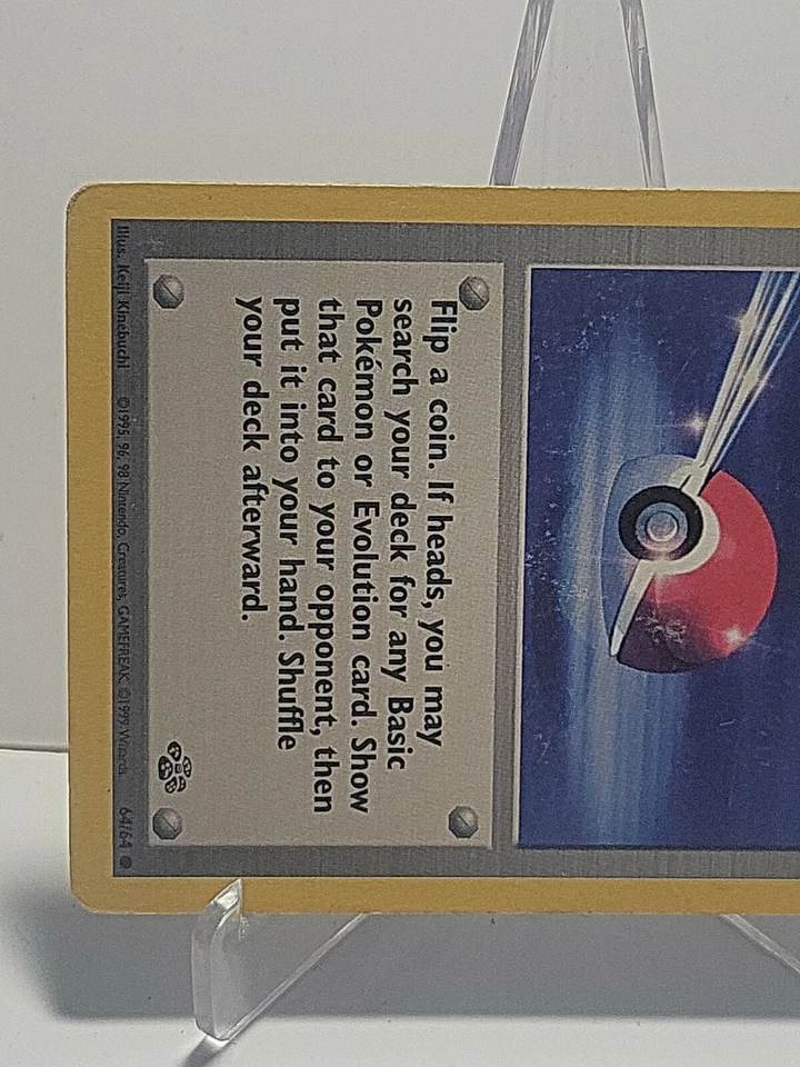 Poke Ball 64/64 Pokemon Jungle Set Common Trainer Damaged Used See Pictures - Image 4 of 4