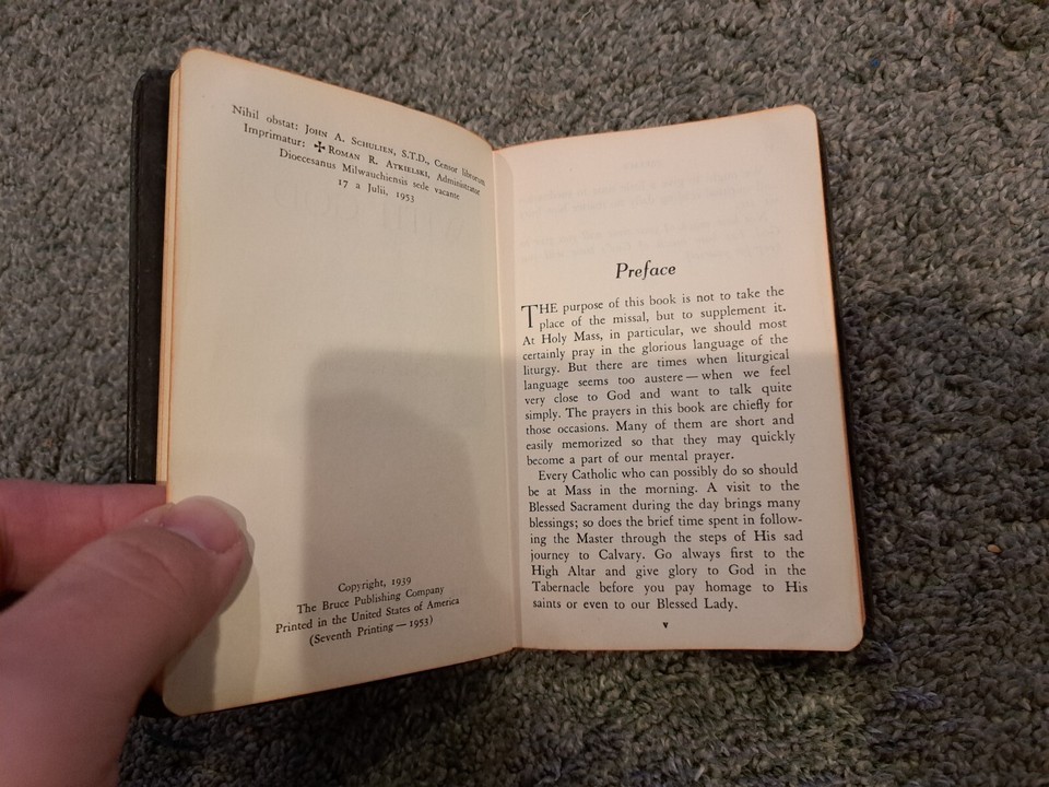 All Day with God Blanche Jennings Thompson Catholic Book 1953 Bruce