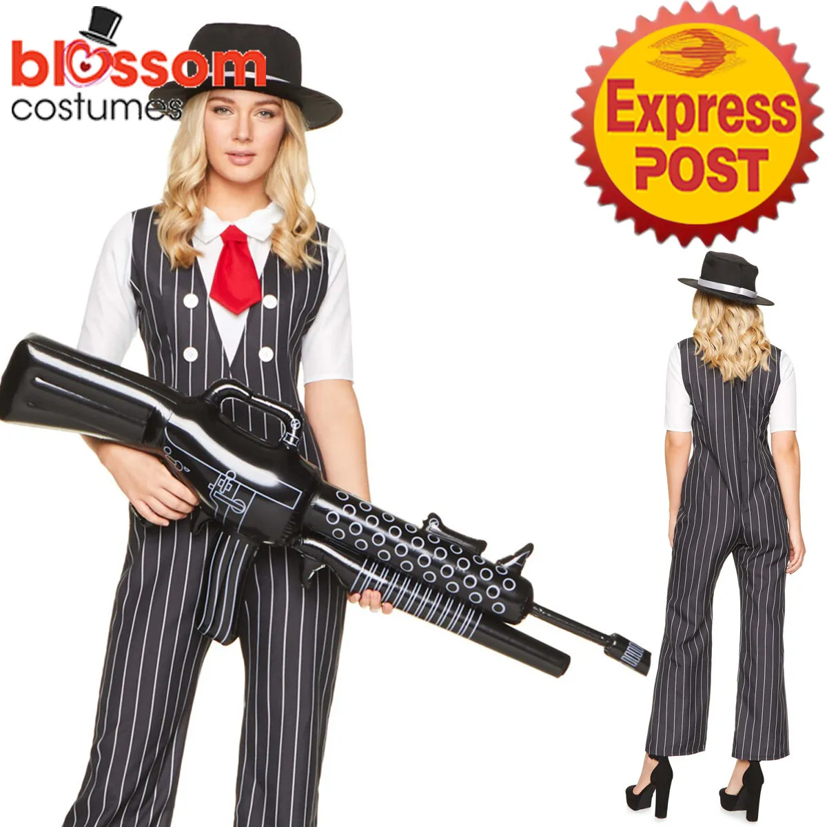 CA1488 Gangster Girl 1920s Chicago Mafia Fancy Dress Halloween Gatsby  Costume