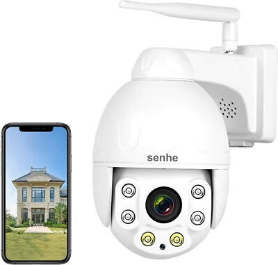 SENHE 5MP PTZ WLAN Outdoor Überwachungskamera mit Schwenk-/Neige-/5-fach optischem Zoom