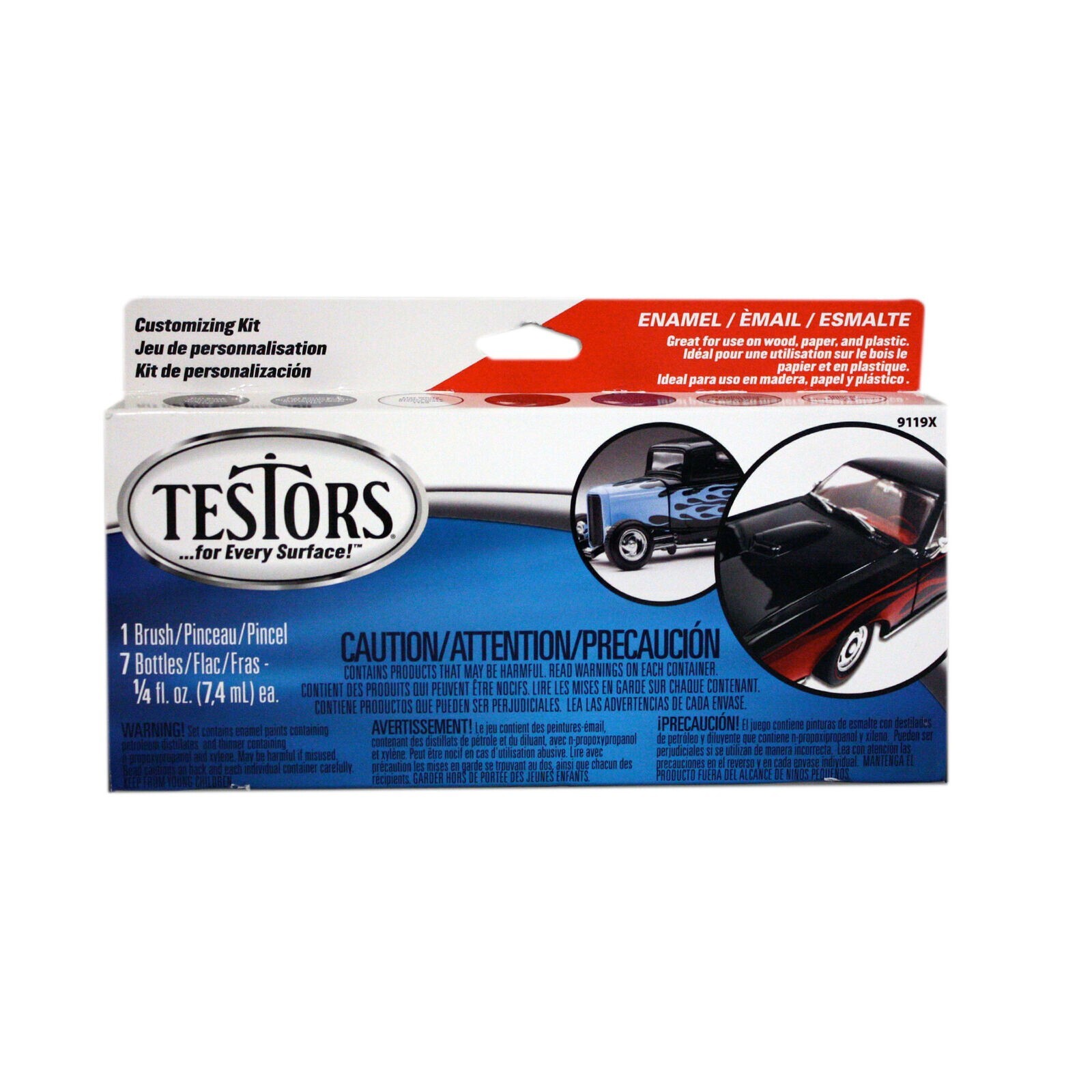 Testors 9119X Testor Corp. Model Car Paint Kit
