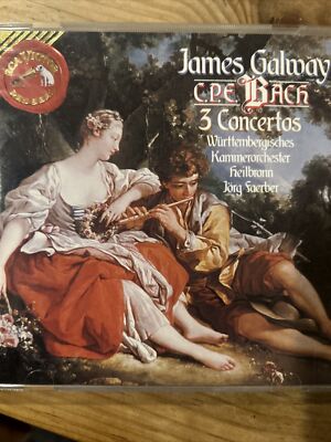 C.P.E. Bach: 3 Concertos by James Galway   Jörg Faerber: Used