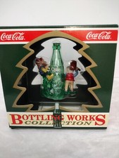 Vintage Coca Cola Christmas Tree Ornament Bottling Works Elves "Ice Sculpting"