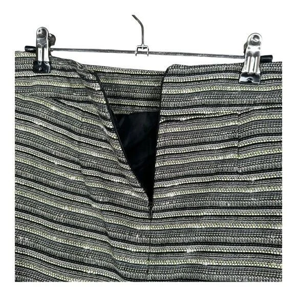 Mossimo Women’s 4 Gray Cotton Blend Metallic Mini Skirt Party Sexy Striped - Image 4 of 4