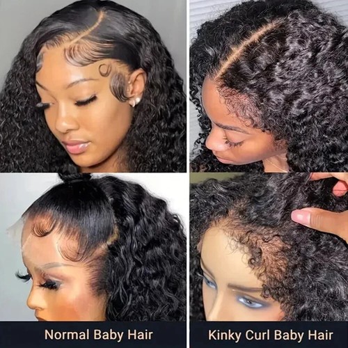 Peluca frontal de cabello humano rizado rizado rizado pelucas frontales de encaje cierre 4x4 peluca de cabello humano - Imagen 4 de 21